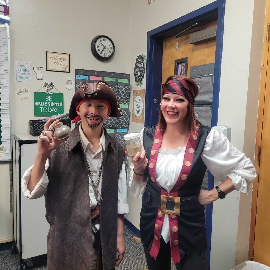 dressed as pirates 